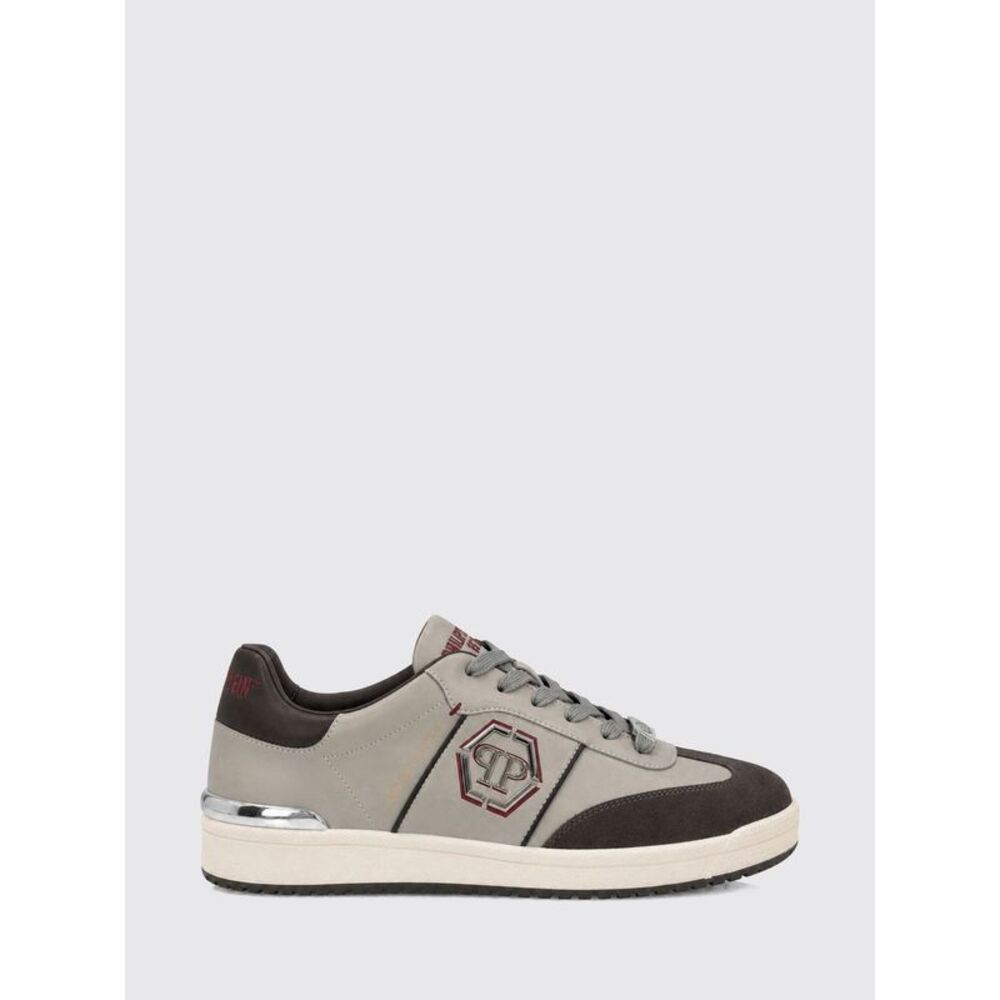 Philipp Plein Men Philipp Plein Retro Hustle Leather Sneakers With Hexagon Logo
